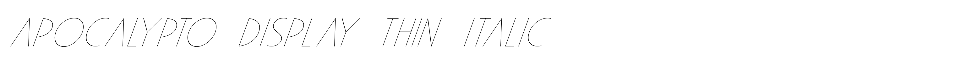 Apocalypto Display Thin Italic